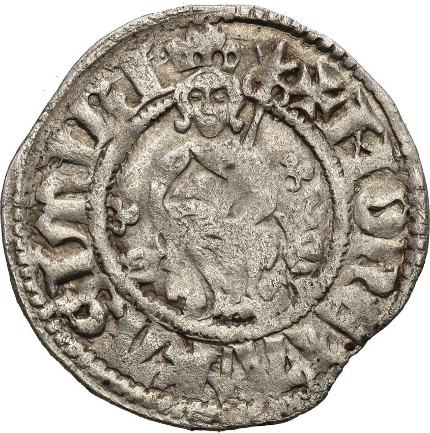 Kazimierz III Wielki 1333-1370 kwartnik (półgrosz), Kraków (R5)